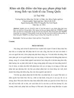 Khảo sát đặc điểm văn bản quy phạm pháp luật trong lĩnh vực kinh tế của trung quốc