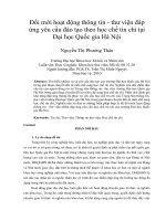 Đổi mới hoạt động thông tin   thư viện đáp ứng yêu cầu đào tạo theo học chế tín chỉ tại đại học quốc gia hà nộ 