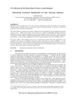 Tài liệu Measuring Customer Satisfaction In The Tourism Industry pptx