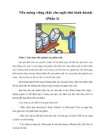 Tài liệu Nền móng vững chắc cho ngôi nhà kinh doanh (Phần 2) pptx