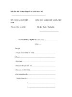 Tài liệu Mẫu Báo cáo hoạt động của cơ sở bảo trợ xã hội ppt