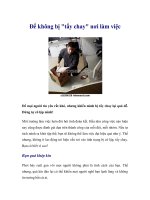 Tài liệu Để không bị tầy chay nơi làm việc docx