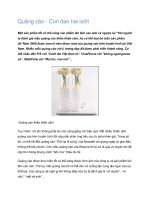 Tài liệu Quảng cáo - Con dao hai lưỡi doc