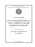 Luận văn Lũ lụt ở Đồng bằng Sông Cửu Long và những vấn đề môi trường cần giải quyết