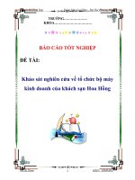 Báo cáo tốt nghiệp Những vấn đề lý luận chung về mô hình tổ chức bộ máy kinh doanh khách sạn Hoa Hồng