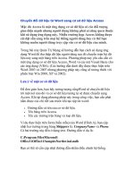 Tài liệu Chuyển đổi dữ liệu từ Word sang cơ sở dữ liệu Access docx