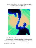 Tài liệu Làm thế nào để chấm dứt cuộc chiến dai dẳng giữa bộ phận marketing và bán hàng? (Phần cuối) doc