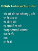 Tài liệu Chương IV: Tuần hoàn nước trong tự nhiên pptx