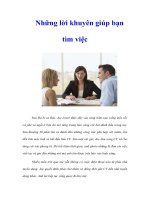 Tài liệu Những lời khuyên giúp bạn tìm việc pptx