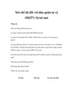 Tài liệu Xét chế độ đối với dân quân tự vệ (DQTV) bị tai nạn pptx