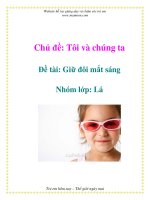 Tài liệu Chủ đề: Tôi và chúng ta - Đề tài: Giữ đôi mắt sáng - Nhóm lớp: Lá pptx