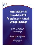 Tài liệu Mapping TOEFL® iBT Scores to the CEFR: An Application of Standard ... pdf