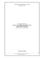 Tài liệu Luật và chính sách quản lý kiến trúc đô thị ppt