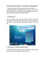 Tài liệu 20 thủ thuật trong Windows 7 cho người sử dụng (phần 1) doc