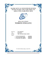 BÁO CÁO CUỐI KỲWEBSITE FIND LOVE