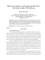 Đầu tư của công ty xuyên quốc gia hoa kỳ ở việt nam từ năm 1995 đến nay 