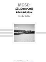Tài liệu MCSE: SQL Server 2000 Administration ppt