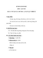 Tài liệu Tập viết - ÔN TẬP CÁC CHỮ HOA A, M, N, Q, V (kiểu 2) pdf