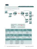 Tài liệu Lab 11.2.2b Simple Extended Access Lists pptx