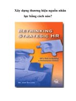 Tài liệu Xây dựng thương hiệu nguồn nhân lực bằng cách nào? pdf
