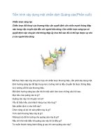 Tài liệu Tiến trình xây dựng một chiến dịch Quảng cáo(Phần cuối) pptx