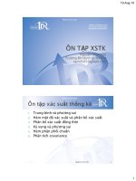 Tài liệu Ôn tập Xác suất thống kê - Trình bày: Nguyễn Duy Tâm pptx