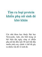Tài liệu Tìm ra loại protein khiến phụ nữ sinh đẻ khó khăn doc