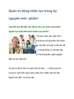 Tài liệu Quản trị dòng nhân lực trong kỷ nguyên mới –phần1 ppt