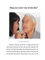 Tài liệu Đừng treo màn “cửa sổ tâm hồn” docx