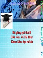 Bài giảng điện tử môn Giải tích 2