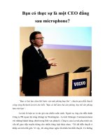 Tài liệu Bạn có thực sự là một CEO đằng sau microphone? pptx