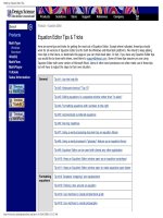 Tài liệu Mathtype Equation Editor Tips doc