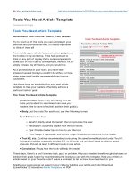 Tools you need article template