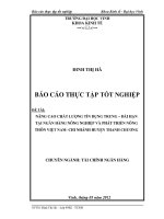 LUẬN VĂN NÂNG CAO CHẤT LƯỢNG TÍN DỤNG TRUNG – DÀI HẠN TẠI NGÂN HÀNG NÔNG NGHIỆP VÀ PHÁT TRIỂN NÔNG THÔN VIỆT NAM- CHI NHÁNH HUYỆN THANH CHƯƠNG