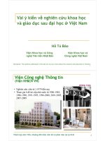 Tài liệu Vài ý kiến về nghiên cứu khoa học và giáo dục sau đại học ở Việt Nam pdf