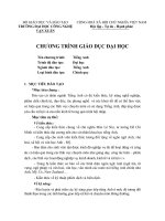 Tài liệu CHƯƠNG TRÌNH GIÁO DỤC ĐẠI HỌC - Ngành: Tiếng Anh - Trường Đại học Công nghệ Vạn Xuân pptx