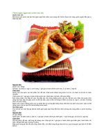 Thơm ngào ngạt món sườn non rán 