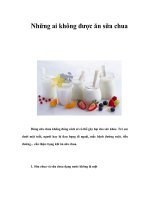 Tài liệu Những ai không được ăn sữa chua ppt