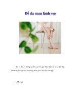 Tài liệu Để da mau lành sẹo doc