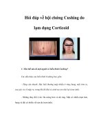 Tài liệu Hỏi đáp về hội chứng Cushing do lạm dụng Corticoid pdf