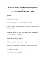 Tài liệu Di chuyển quản lý đăng ký xe máy chuyên dùng do Cục Đường bộ Việt Nam quản lý doc