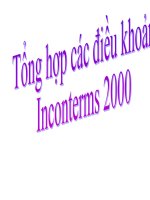 Tài liệu Tổng hợp các điều khoản Incoterms 2000 ppt