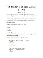 Tài liệu TOEFL Structure 5 doc