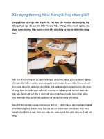 Tài liệu Xây dựng thương hiệu: Nan giải hay chưa giải? pptx