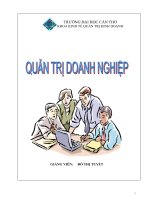 Tài liệu Giáo trình quảng trị doanh nghiệp doc