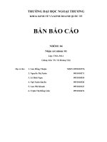 BÁO CÁO Môn: Chính Sách Thương Mại Quốc Tế