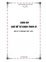 Giáo án chủ đề Tự chọn Toán 10 chi tiết hai cột