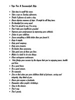 Tài liệu Tips For A Successful Life ppt