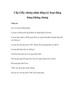 Tài liệu Cấp Giấy chứng nhận đăng ký hoạt động hàng không chung ppt