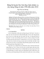 Đảng bộ huyện sóc sơn thực hiện nhiệm vụ xây dựng đảng từ năm 1996 đến năm 2010 